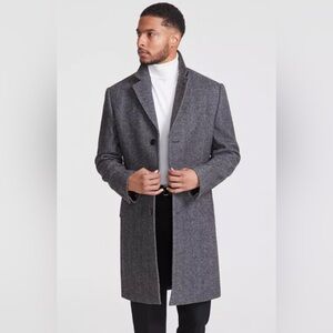 Vintage Casualcraft New York Herringbone Coat fulling lined. unisex. Size 38